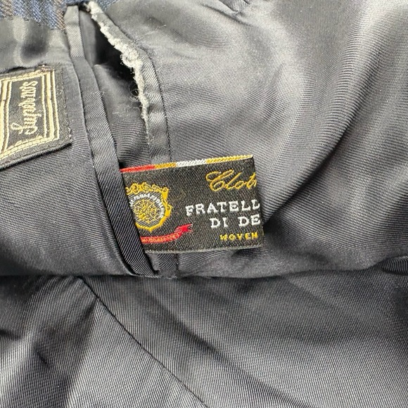 Canali For Bloomingdales Wool Lana Sport Coat Italy Windowpane 2 Button Size 38R - Picture 4 of 16